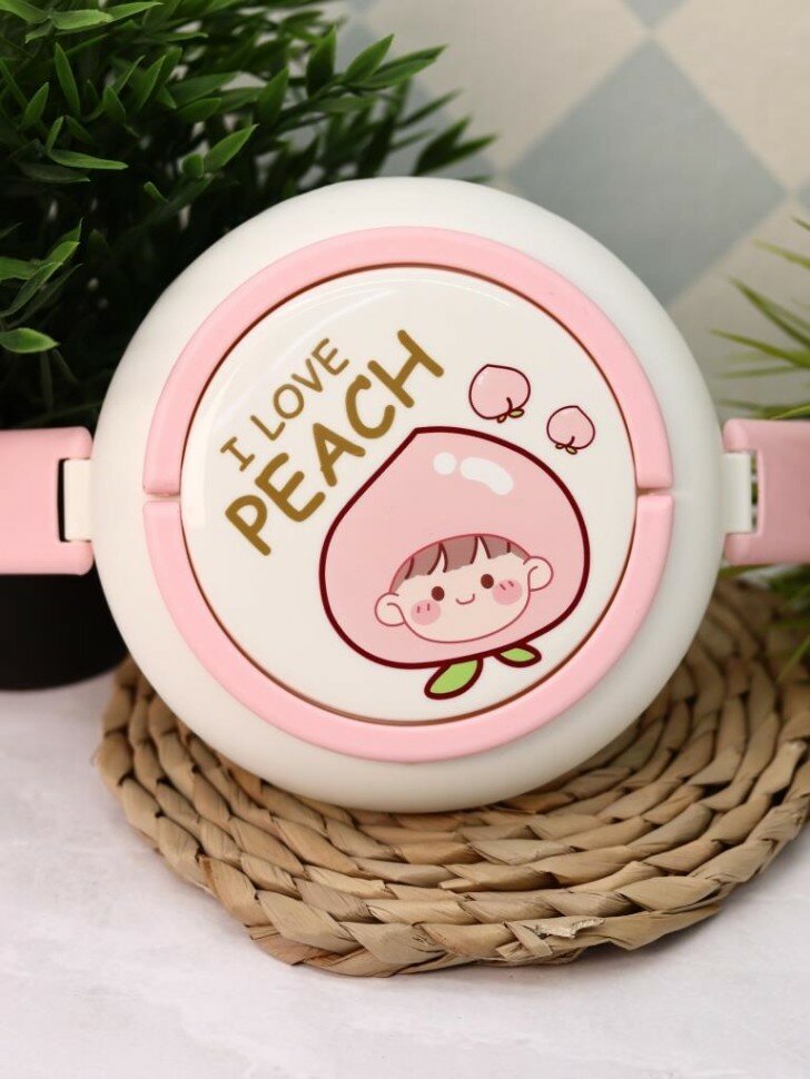 Ланчбокс "Circle i love Peach", pink