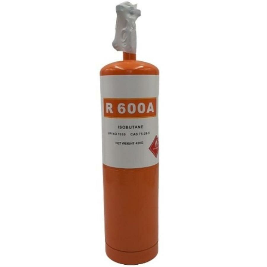 Газ R600A баллон 900 грамм (фреон хладон хладагент) с краном