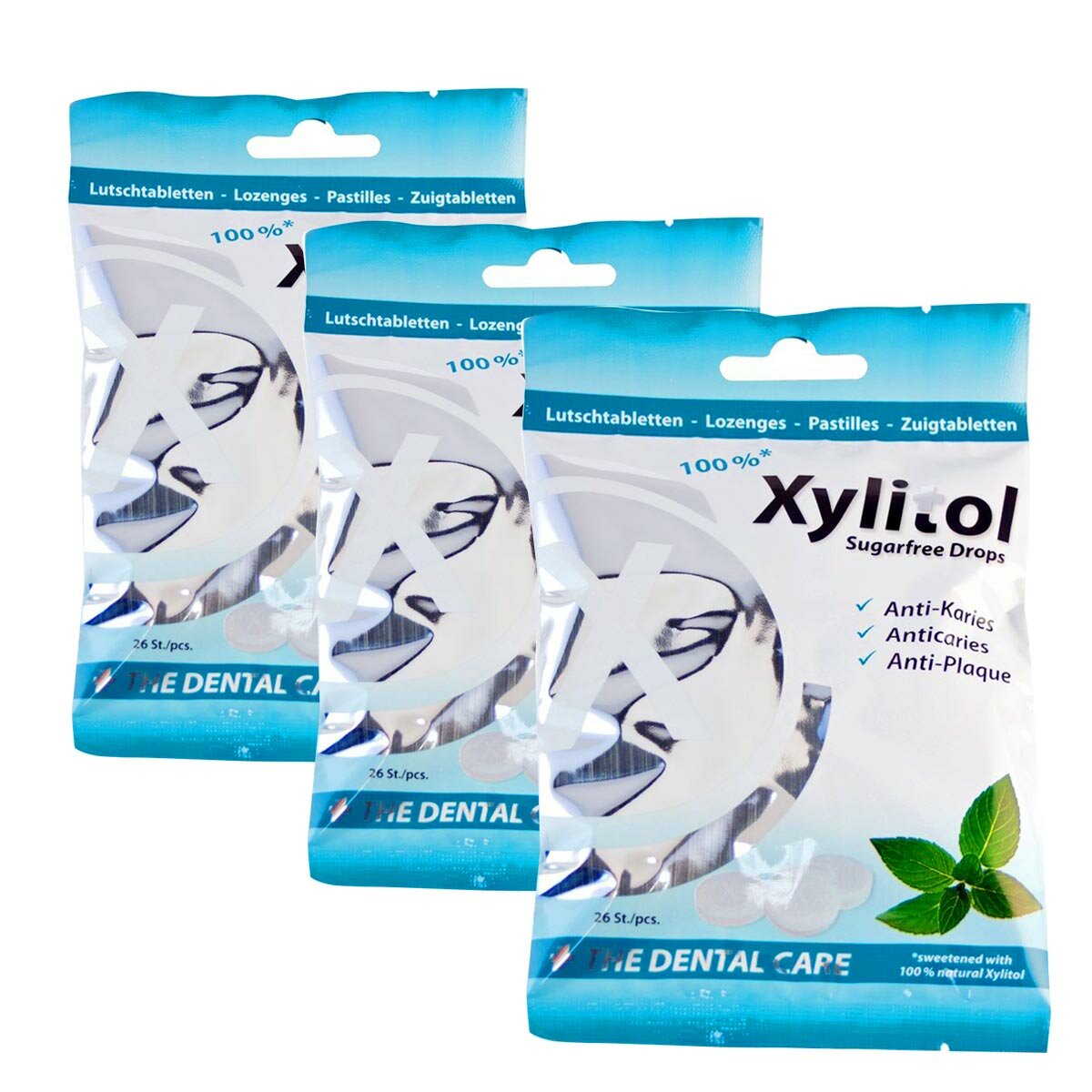 Профилактические леденцы Miradent Xylitol мята (3 упаковки)