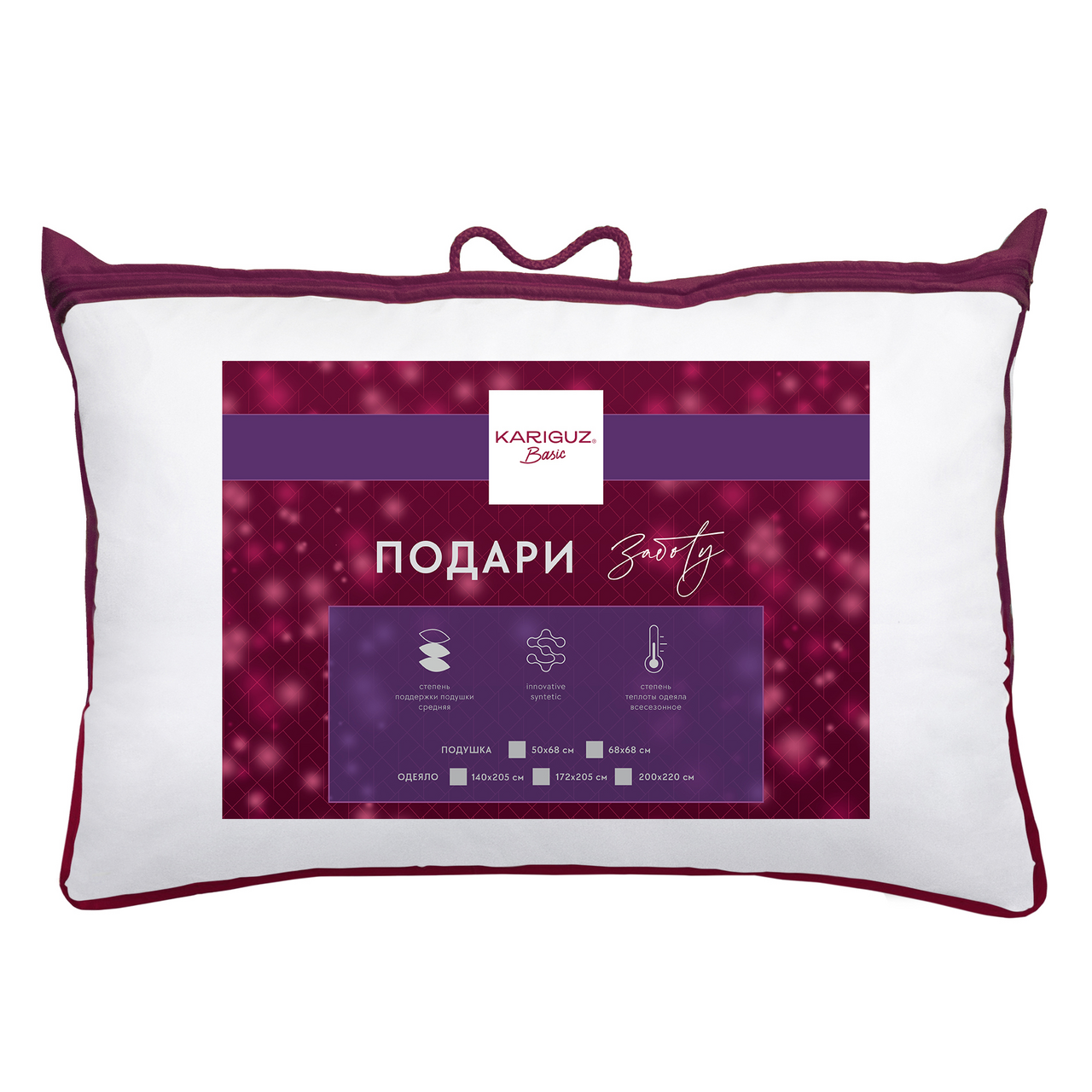 фото Подушка Kariguz Подари заботу полиэфирное волокно, 50 х 68см