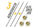Коаксиальный кабель IPEX / IPX + Разъем UFL U.FL-R-SMT (3 Комплекта) - изображение