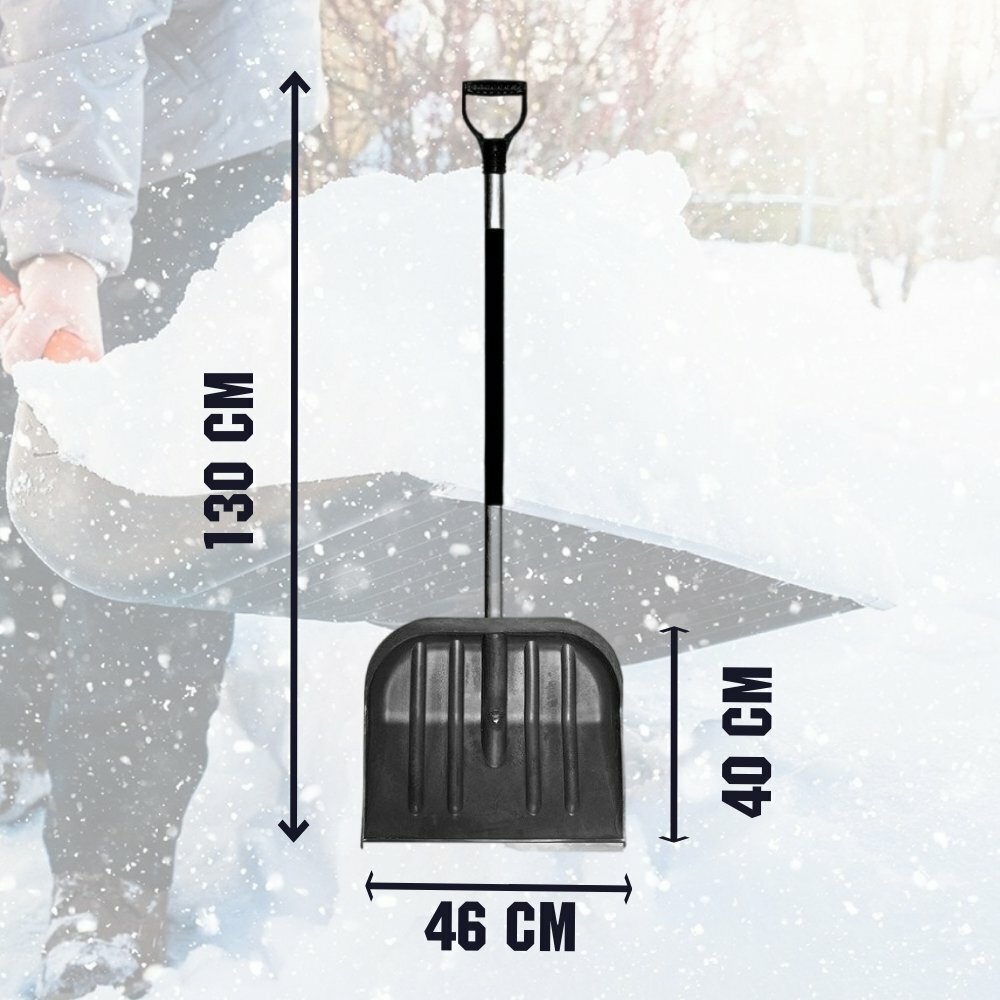 Лопата снегоуборочная пластиковая, 46х40 см, высота 130 см - фотография № 2