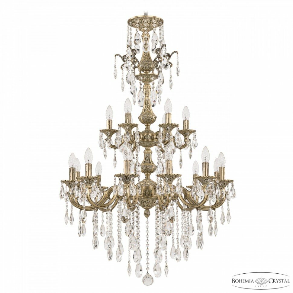 Подвесная люстра Bohemia Ivele Crystal Verona 72101/12+6/250/XL/2d B FP - фото №1