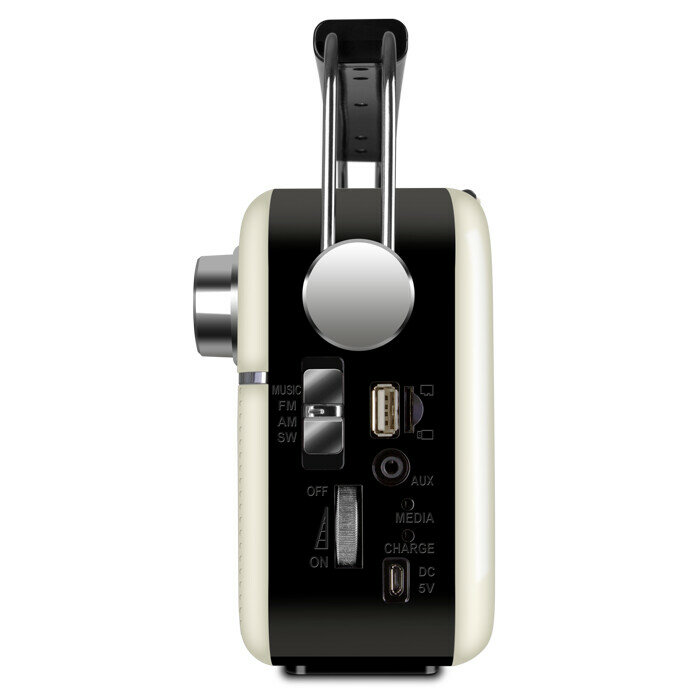 Радиоприемник Sven белая (3 Вт, BT, FM/AM/SW, USB, microSD, AUX, встроенный аккумулятор) - фото №2
