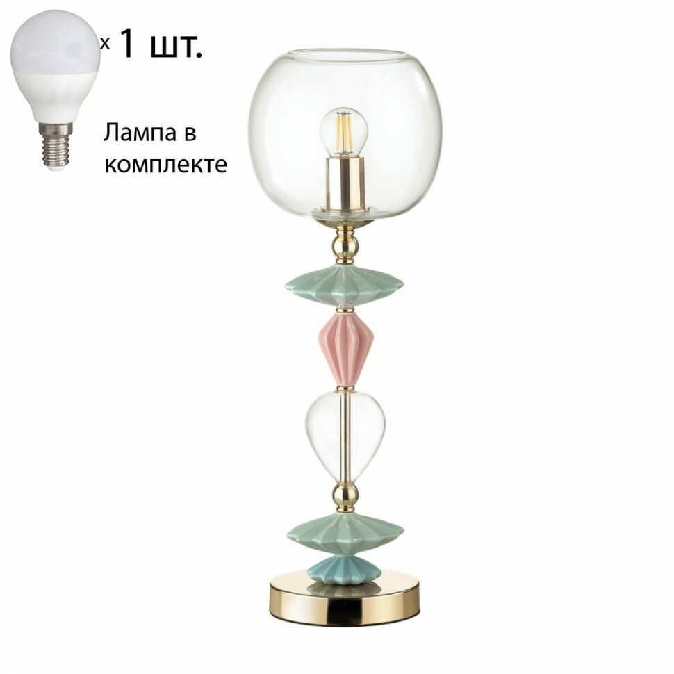 Настольная лампа с лампочкой Odeon Light Bizet 4855/1T+Lamps E14 P45