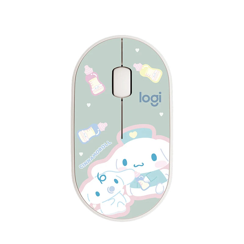 Мышь Logitech Pebble M350, Cinnamoroll, зеленый