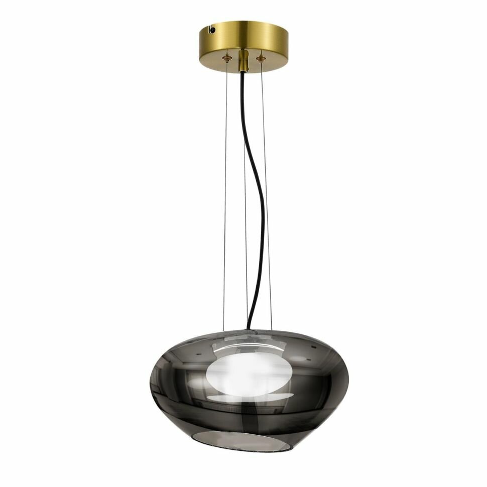 ST LUCE SL6019.303.01 Светильник подвесной ST-Luce Латунь/Дымчатый, Белый LED 1*10W 3000K