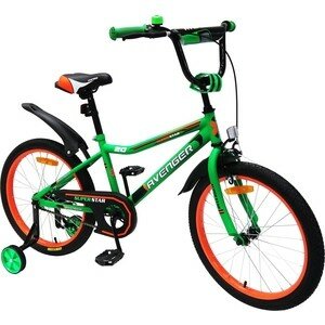 Велосипед детский 18 AVENGER SUPER STAR зеленый/черный