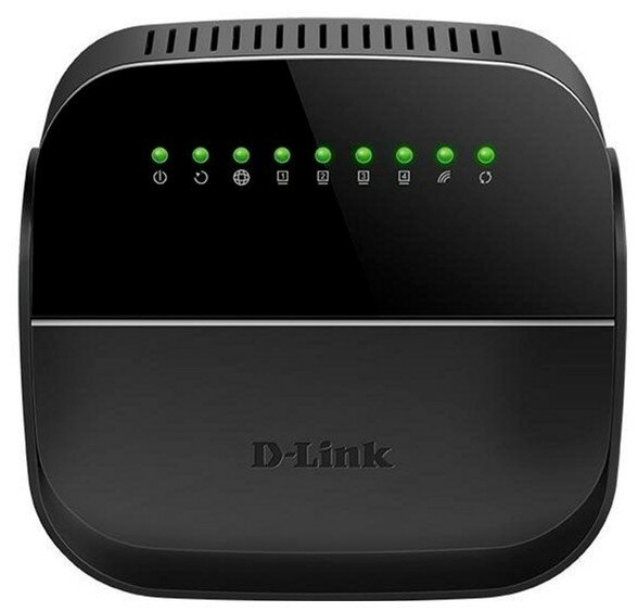 Беспроводной роутер D-LINK , ADSL2+, черный - фото №1