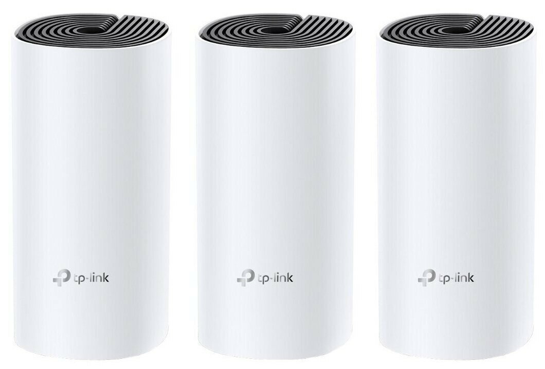 Бесшовный Mesh роутер TP-LINK Deco M4, белый, 3 шт. в комплекте [deco m4(3-pack)] - фото №1