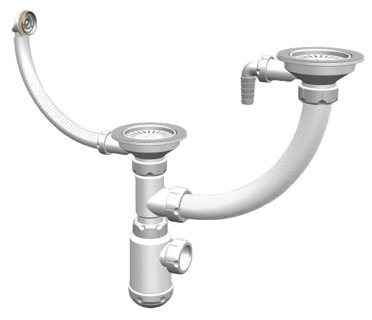 фото Сифон GranFest Grand с круглым переливом +гофра. (СНР391-11-01)