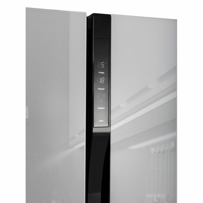 Холодильник HYUNDAI CS5003F, двухкамерный, черный [cs5003f черное стекло] - фото №3