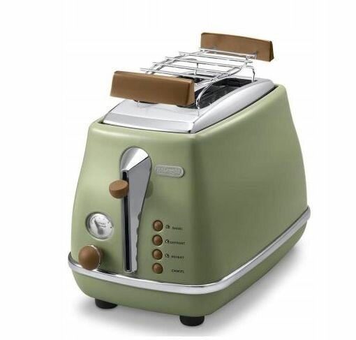 Тостер DeLonghi Icona Vintage CTOV 2103.GR 900 Вт, зеленый