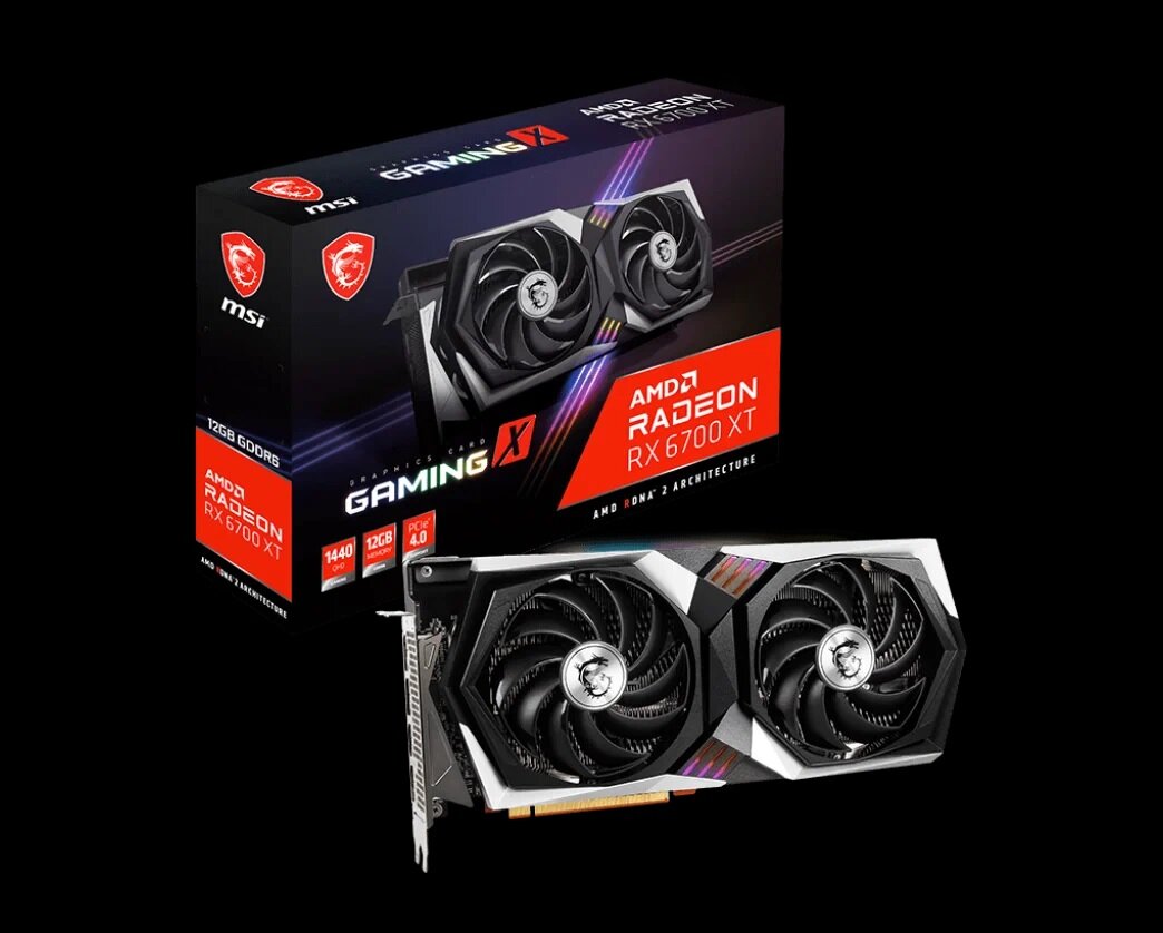 Видеокарта MSI Radeon RX 6700 XT GAMING X 12GB, Retail