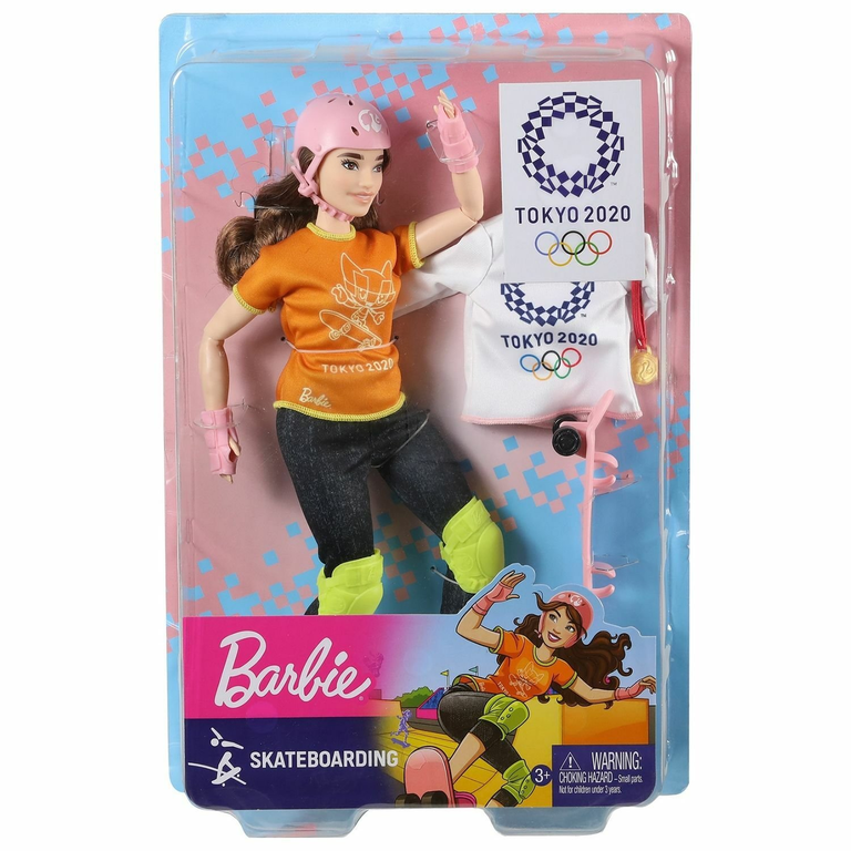 Barbie Кукла Олимпийская спортсменка Скейтбордистка, GJL78