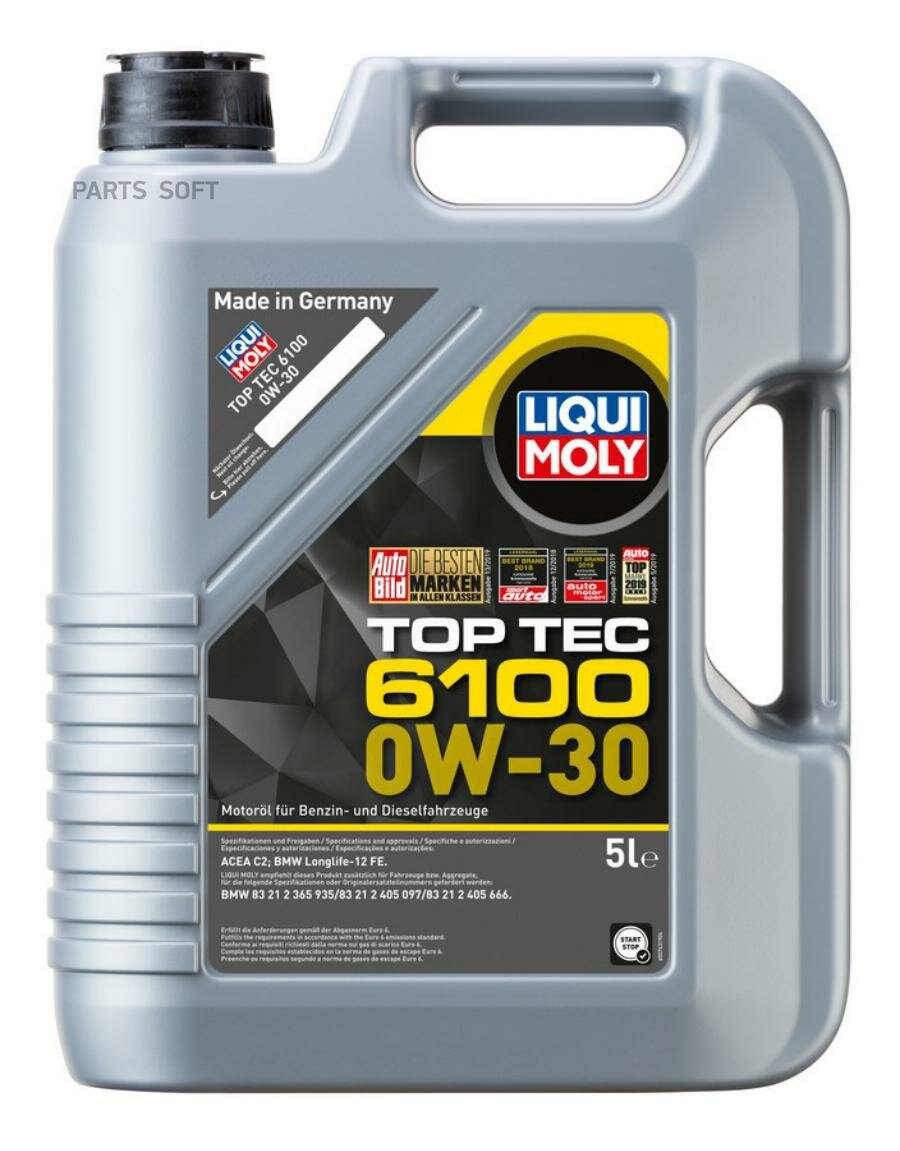 Масло моторное LIQUI MOLY Top Tec 6100 0W-30 5л. LIQUI MOLY / арт. 20779 - (1 шт)