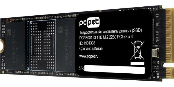 Накопитель SSD PC Pet PCI-E 30 x4 1Tb PCPS001T3 M2 2280 OEM