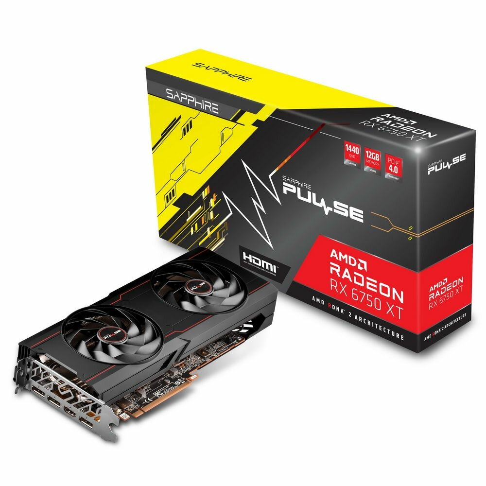 Sapphire Видеокарта Sapphire RX6750XT PULSE 12GB GDDR6 HDM 3xDP LITE 11318-03-20G (292550) Radeon RX 6750XT