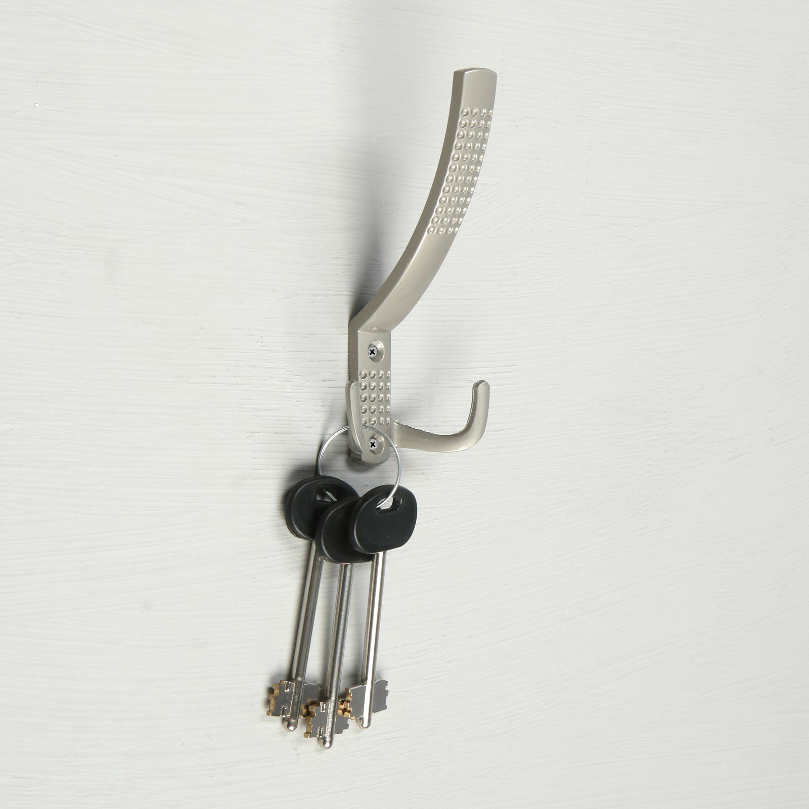 Крючок мебельный KM302SN, трёхрожковый, цвет матовый никель - фотография № 2