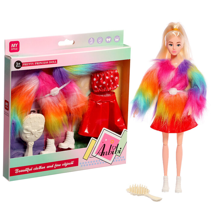 Одежда и аксессуары для куклы: юбка, топ, куртка