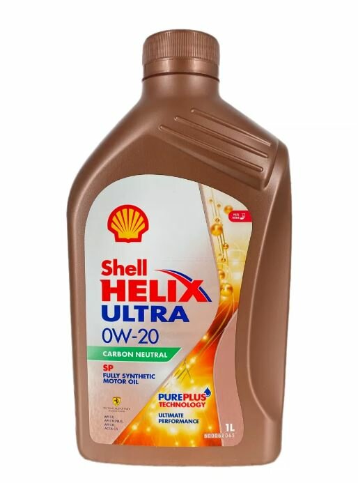 Оригинальное моторное масло SHELL HELIX ULTRA SP 0W20 4L