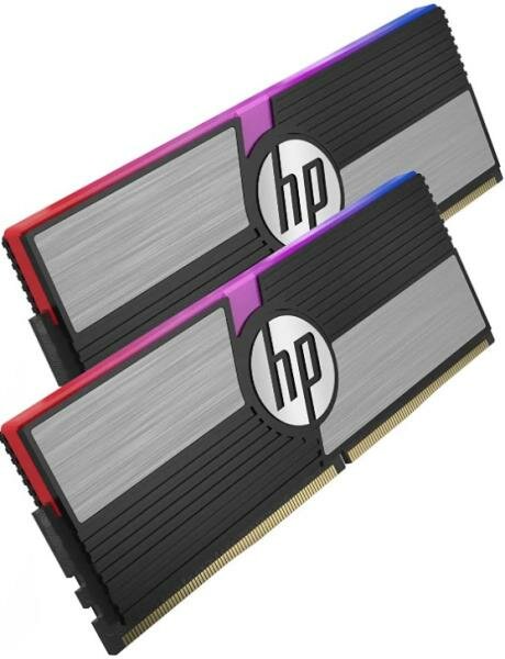 Память оперативная DDR4 HP V10 RGB 32Gb (16Gbx2) PC25600, 3200Mhz, (48U47AA) - фото №2