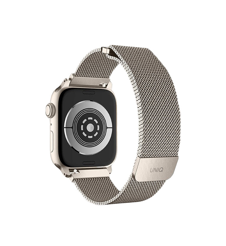 Ремешок Uniq Dante Strap Mesh Steel для Apple Watch 49/45/44/42 мм цвет "Звездный свет" (45MM-DANSLGT)