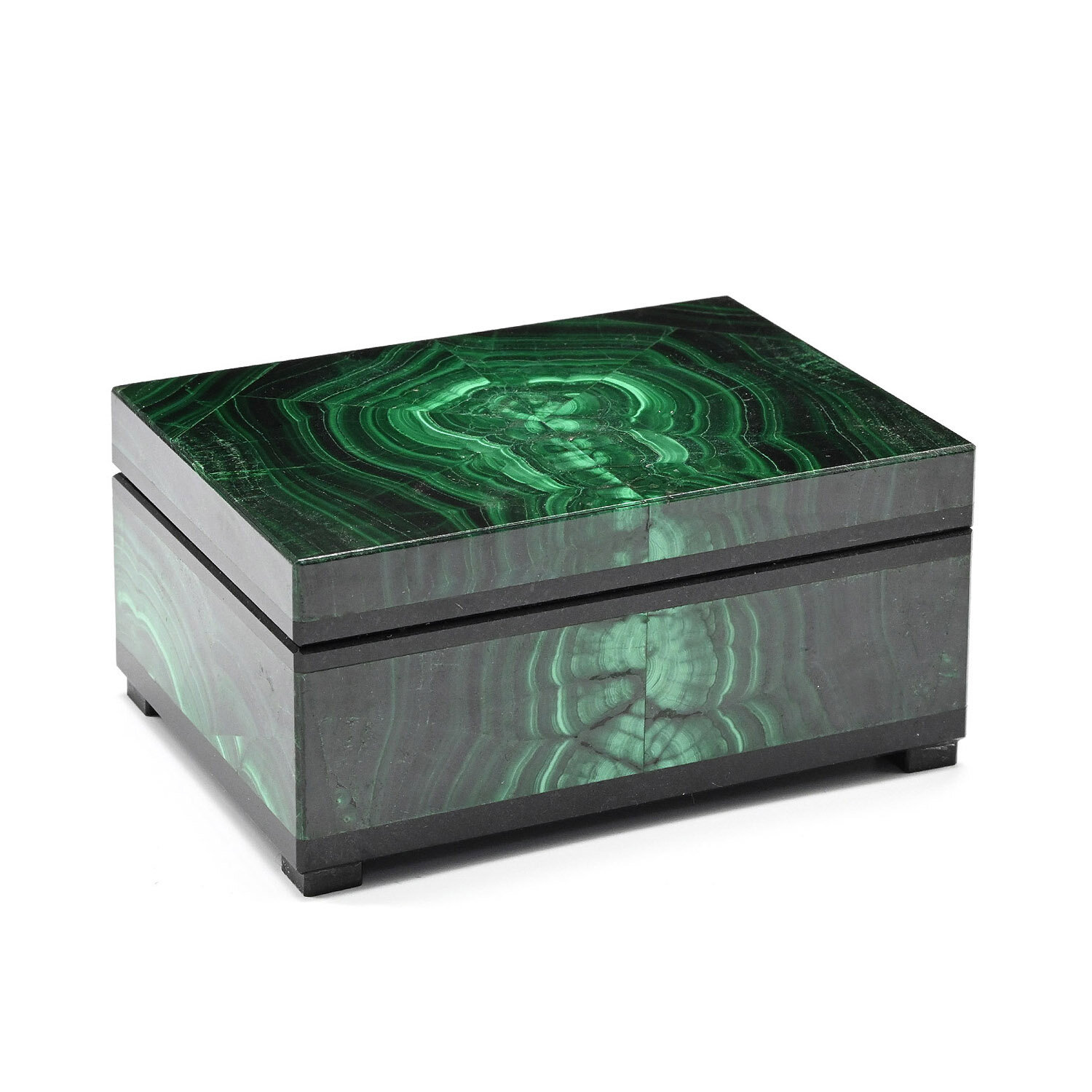 фото Шкатулка из камня малахит 89*60*42мм РадугаКамня