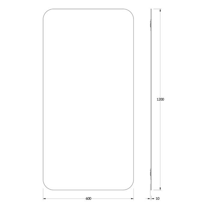 Зеркало со шлифованной кромкой EVOFORM, 60х120 см - фотография № 2