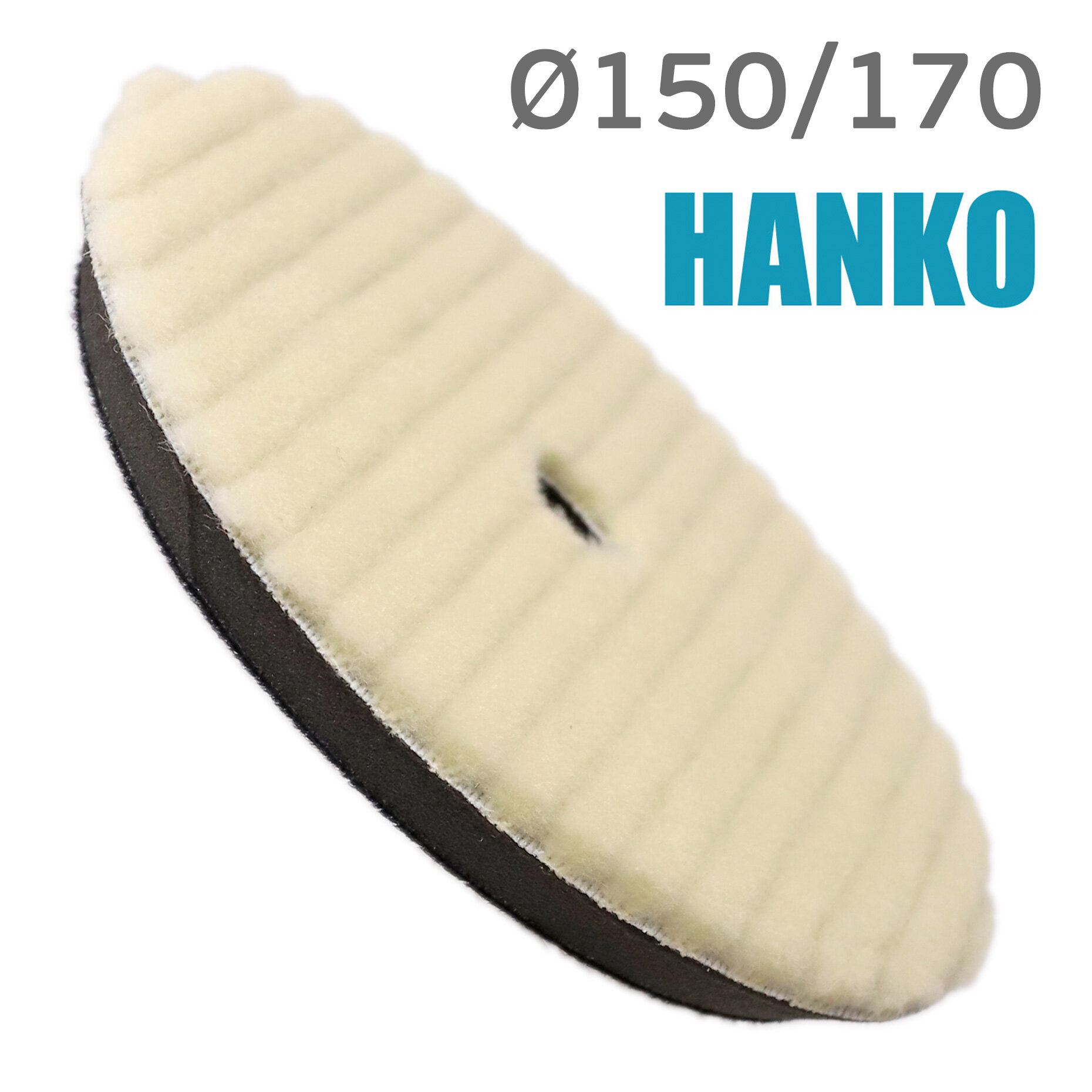 Мех на поролоне 150/170мм HANKO Wool Polishing Pad на липучке