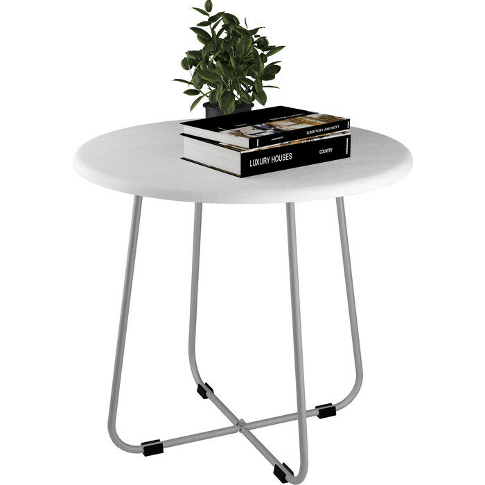фото Стол журнальный Мебелик BeautyStyle 14 белый, металик (П0006178)
