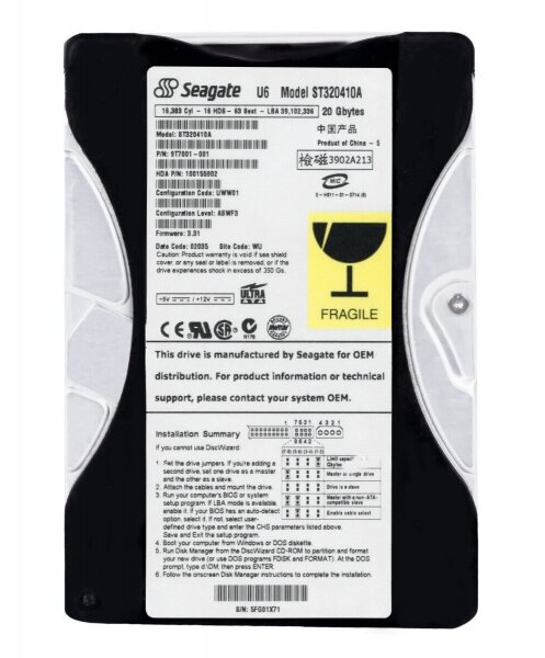 Жесткий диск Seagate ST320410A 204Gb 5400 IDE 3.5" HDD