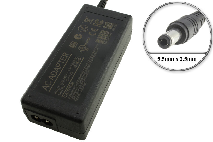 Адаптер (блок) питания 5V 2A 15W 5.5mm x 2.5mm отд. шнур для маршрутизатора роутера (ASUS D-link Linksys TP-Link Zyxel) и др.