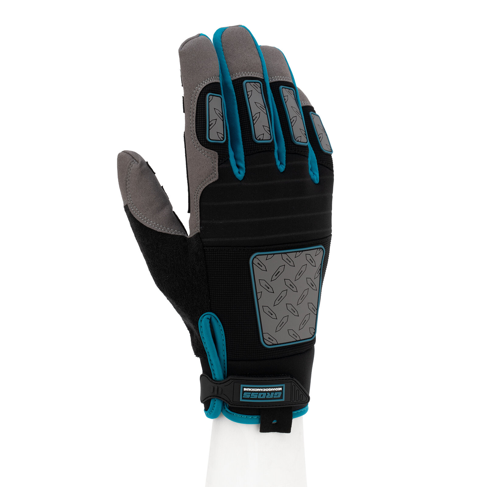 фото Перчатки универсальные, усиленные, с защитными накладками, DELUXE, размер L (9) Gross 90325