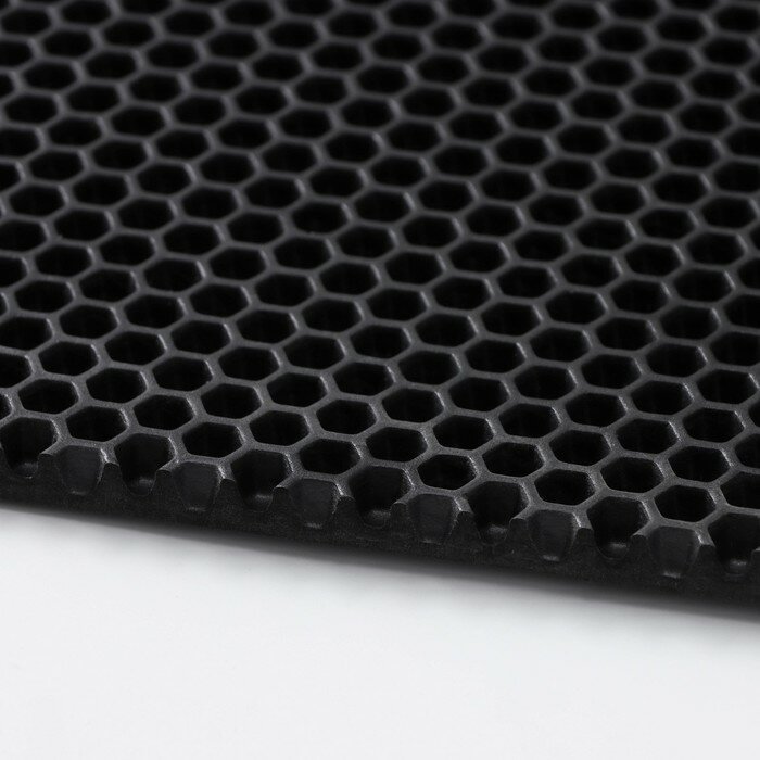Коврик универсальный придверный «Соты», 40×60 см, цвет чёрный - фотография № 3