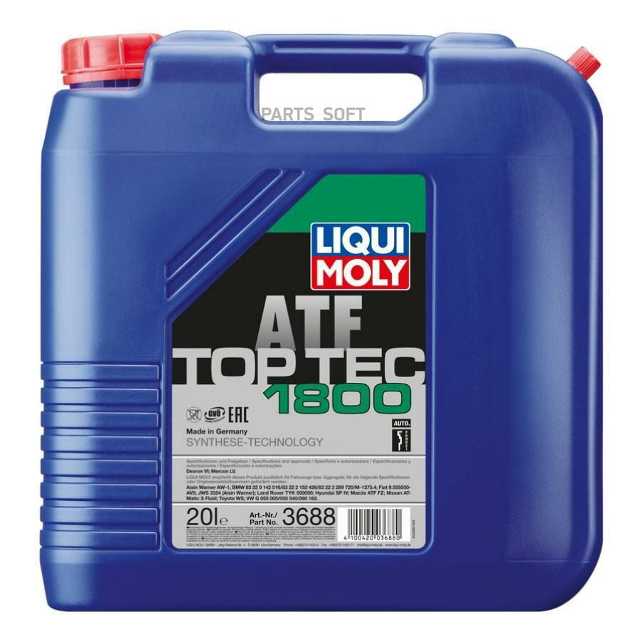 LIQUI MOLY 3688 масло для АКПП Top Tec ATF 1800 (20L)