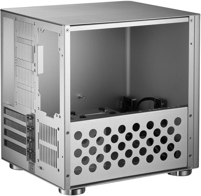 Корпус JONSBO V4 Silver без БП mini-ITX micro-ATX серебристый