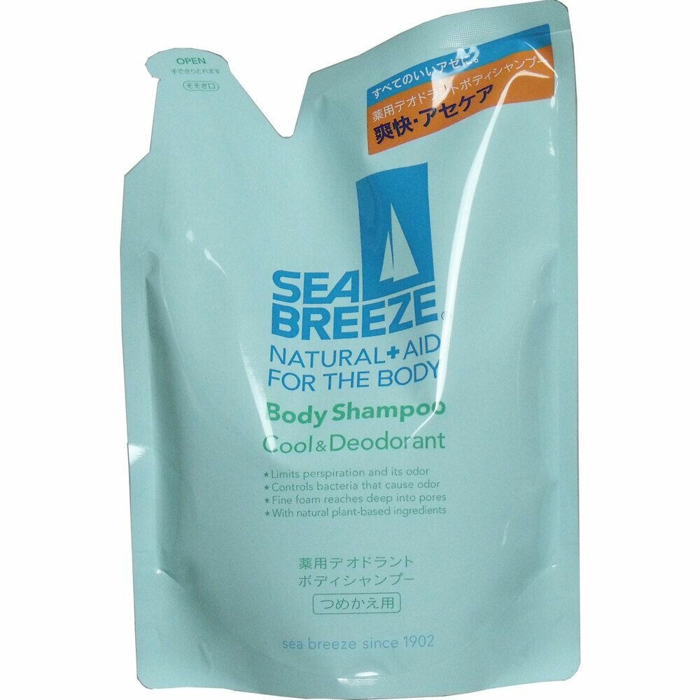 FINETODAY Шампунь для тела с охлаждающим и дезодорирующим эффектом Sea Breeze Body Shampoo, сменная упаковка 400 мл