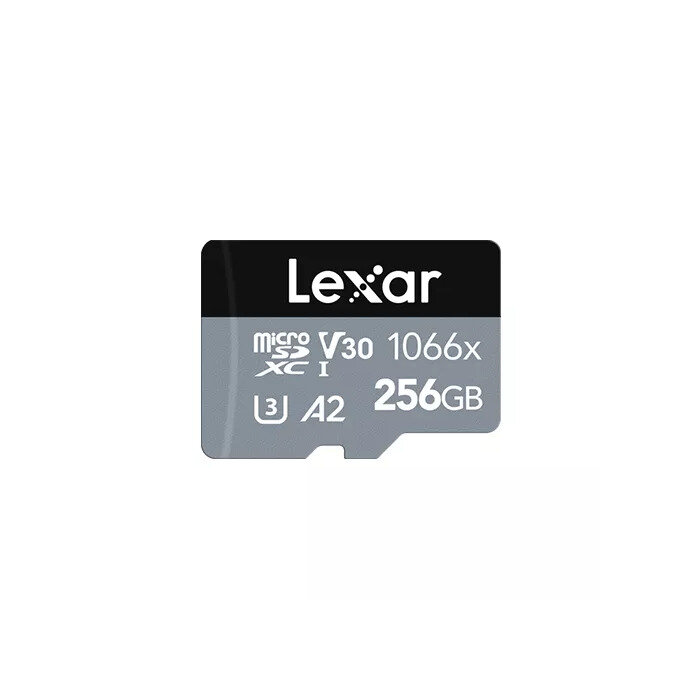 Карта памяти Lexar Professional 1066x Silver microSDXC 256GB UHS-I U3 V30 A2 R/W 160/120 МБ/с с адаптером