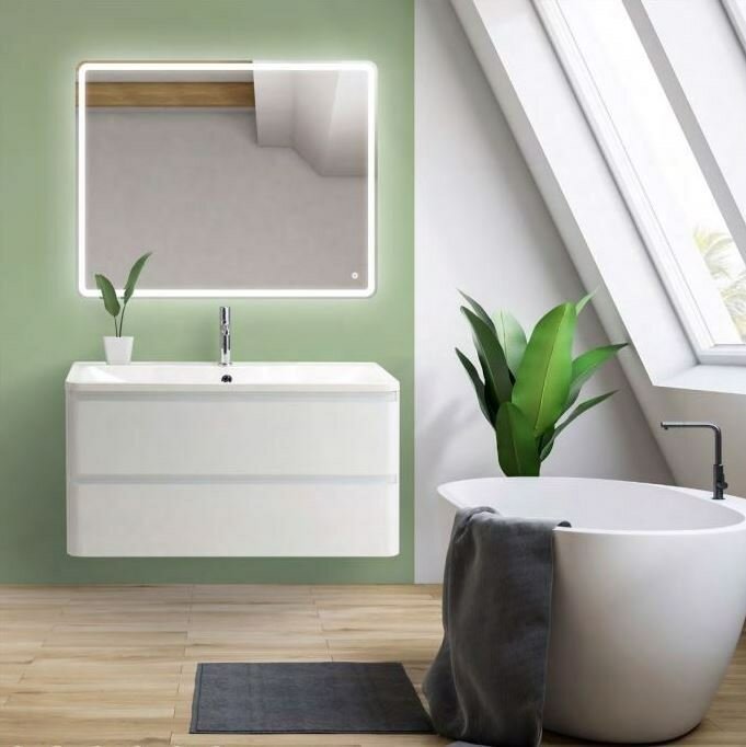 Тумба под раковину BelBagno Albano ALBANO-900-2C-SO-BL 90 см Bianco Lucido