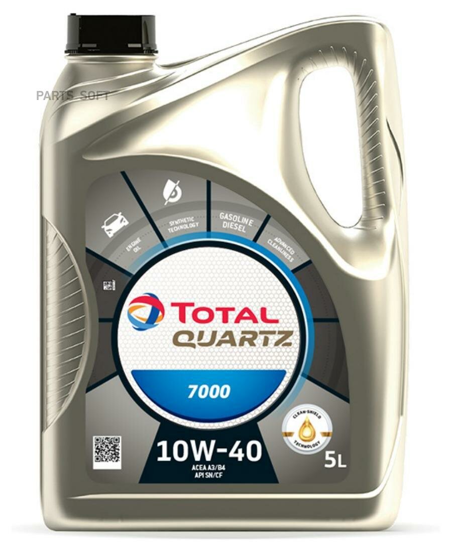 TOTALENERGIES 214109 Масо моторное QUARTZ 7000 10W40 (SN), 5L