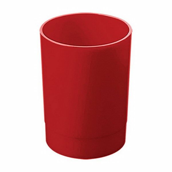 Подставка-стакан для пишущих принадлежностей "Лидер" круглая красная