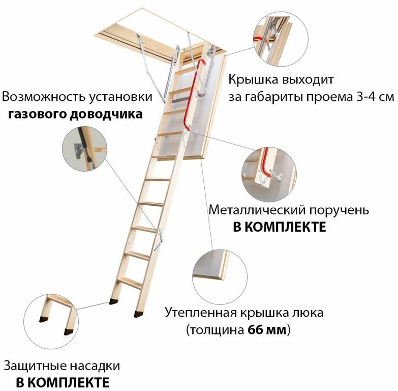 Чердачная лестница Fakro LTK Thermo 600*1200*2800 (60*120 см)