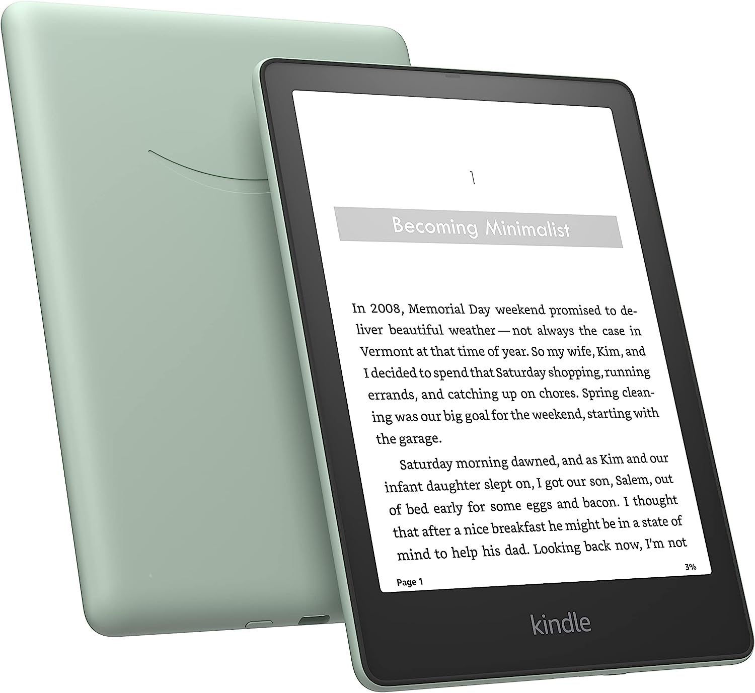 6,8" Электронная книга Amazon Kindle Paperwhite 2021 32 Gb Signature Edition, Agave Green