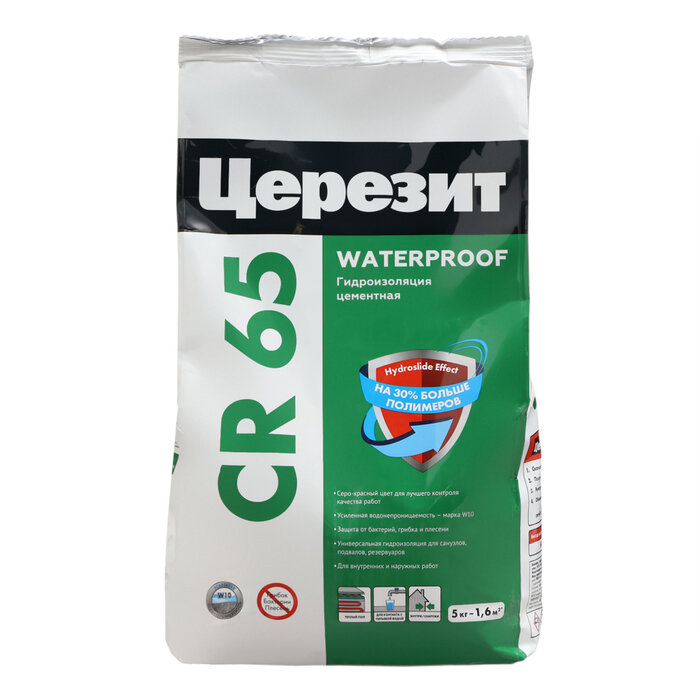 фото Гидроизоляция обмазочная Церезит CR65 Waterproof, 5кг