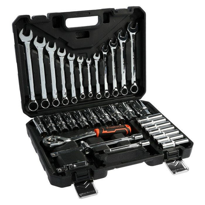 фото Набор инструментов автомобильный KINGQUEEN WIB-60017, 72 зуба, 1/2", 34 предмета