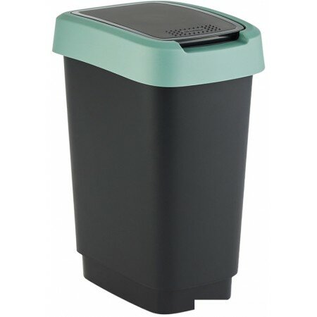 фото Мусорное ведро Rotho Twist 10 л 1754305092 (черный/зеленый)