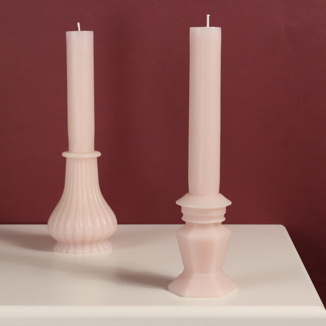 Kaemingk Декоративная свеча Caserta Royale: Blush Pink 25 см 215651