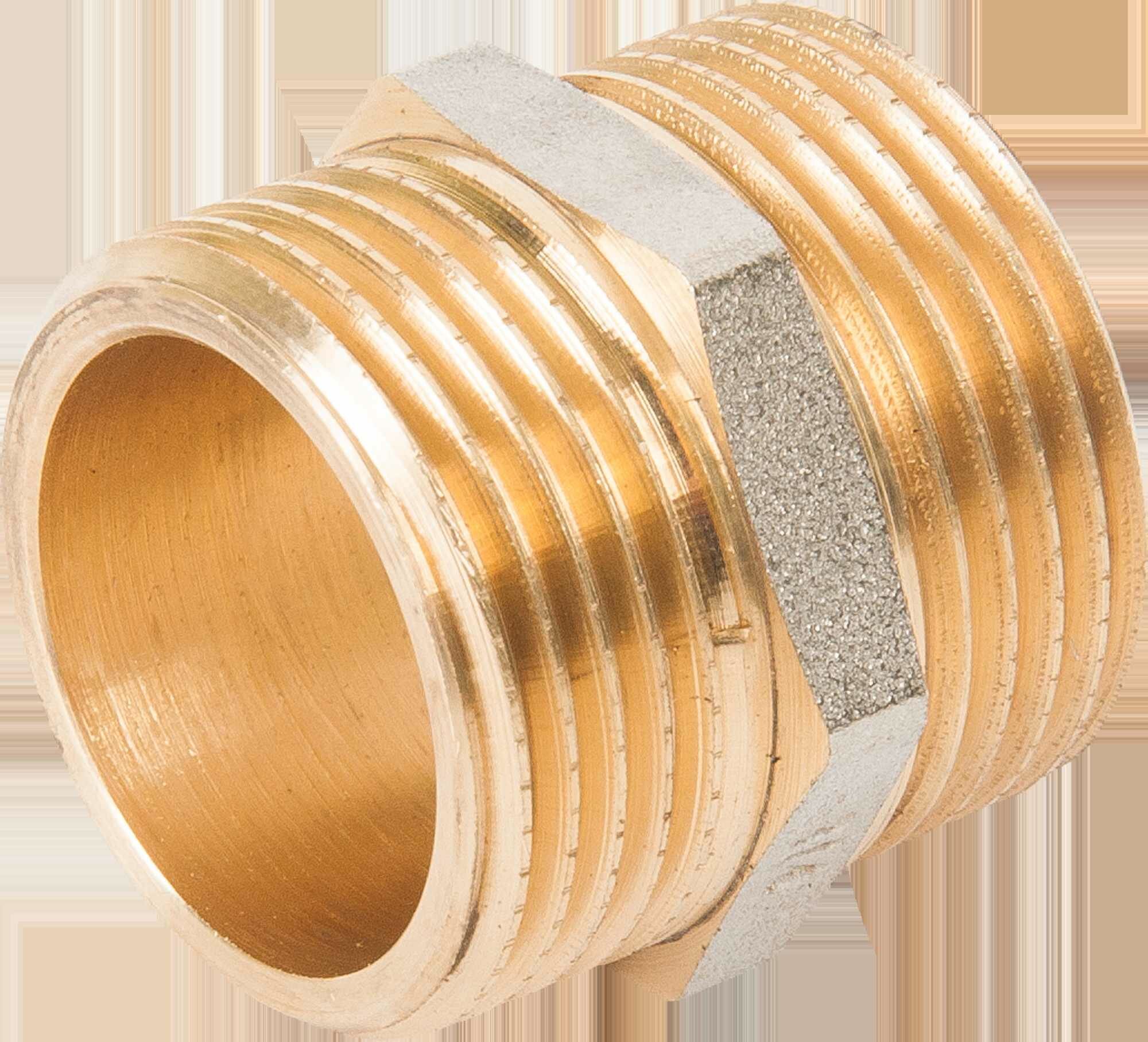 фото Ниппель Equation наружная резьба 3/4" никелированная латунь