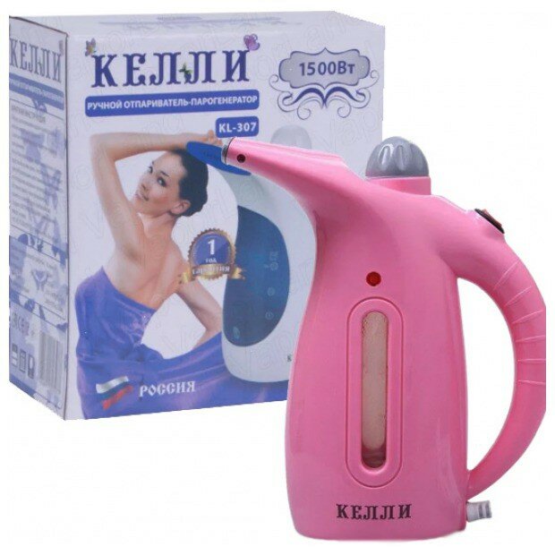 фото Отпариватель ручной келли KL-317RR розовый/красный